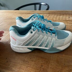 K-Swiss Women's Teal and White Athletic Shoes EXPRESS LIGHT PICKLEBALL